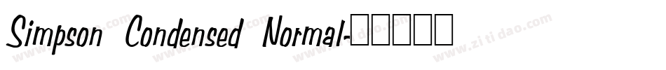 Simpson Condensed Normal字体转换